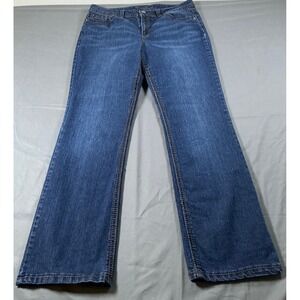 ND Weekend Womens‎ Bootcut Jeans Size 14 Blue Denim Stretch Mid Rise Dark Wash